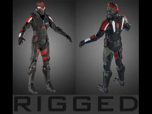 조작된 미래의 군인 3D 모델