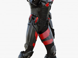 futuristic soldier rigged 3D Модель
