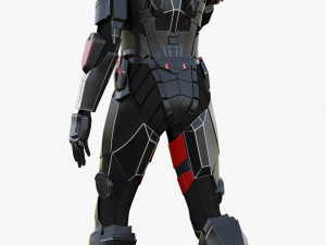 futuristic soldier rigged 3D Модель