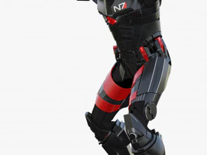 futuristic soldier rigged 3D Model