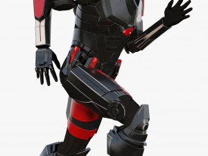 futuristic soldier rigged 3D Model