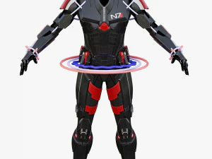 futuristic soldier rigged 3D Model
