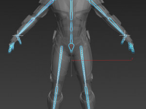 futuristic soldier rigged 3D Модель