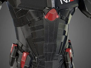 futuristic soldier rigged 3D Model