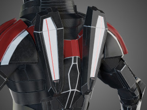futuristic soldier rigged 3D Модель