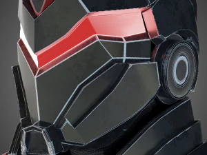 futuristic soldier rigged 3D Model