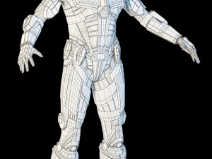 futuristic soldier rigged 3D Модель