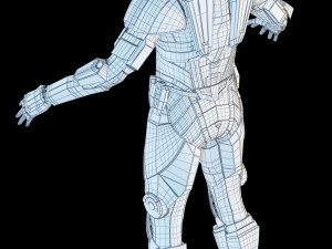 futuristic soldier rigged 3D Модель