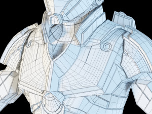 futuristic soldier rigged 3D Модель