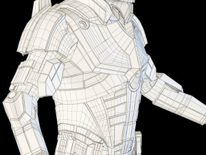 futuristic soldier rigged 3D Модель