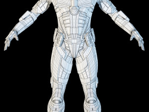 futuristic soldier rigged 3D Модель