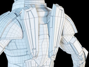 futuristic soldier rigged 3D Модель