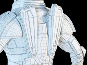 futuristic soldier rigged 3D Model