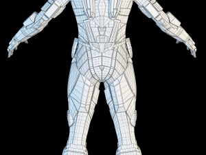 futuristic soldier rigged 3D Модель