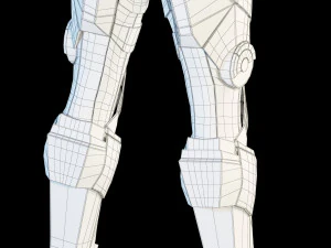 futuristic soldier rigged 3D Model
