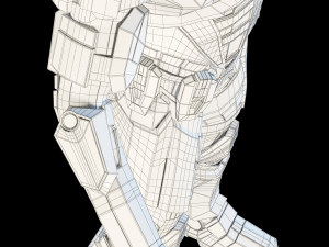 futuristic soldier rigged 3D Модель