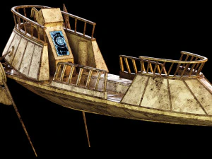 barca nel deserto di Star Wars Modello 3D