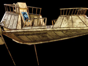 barca nel deserto di Star Wars Modello 3D