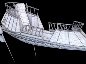 barca nel deserto di Star Wars Modello 3D