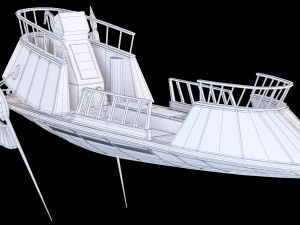 barca nel deserto di Star Wars Modello 3D