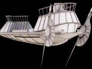 barca nel deserto di Star Wars Modello 3D