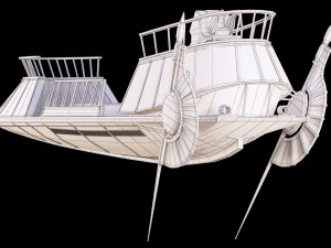 barca nel deserto di Star Wars Modello 3D