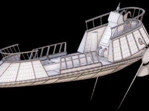 barca nel deserto di Star Wars Modello 3D