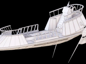 barca nel deserto di Star Wars Modello 3D