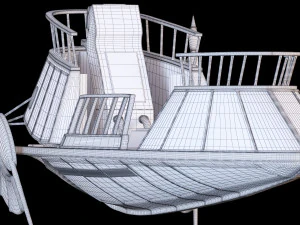 barca nel deserto di Star Wars Modello 3D