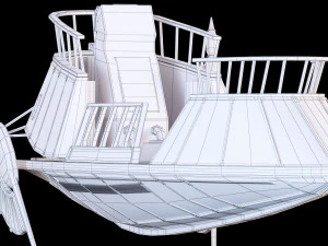 barca nel deserto di Star Wars Modello 3D