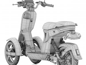 electric scooter doohan itango 3Dモデル