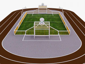 멀티스포츠 경기장 3D 모델