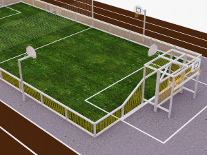 멀티스포츠 경기장 3D 모델