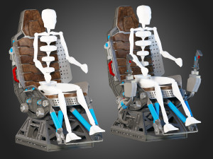 futuristic chair 3D मॉडल