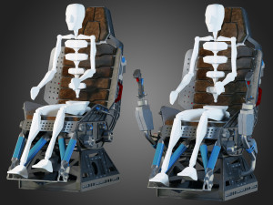 futuristic chair 3D मॉडल