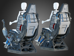 futuristic chair 3D मॉडल