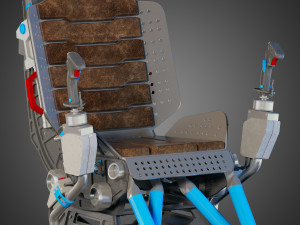 futuristic chair 3D मॉडल
