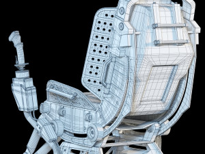 futuristic chair 3D मॉडल