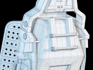 futuristic chair 3D मॉडल