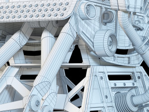 futuristic chair 3D मॉडल