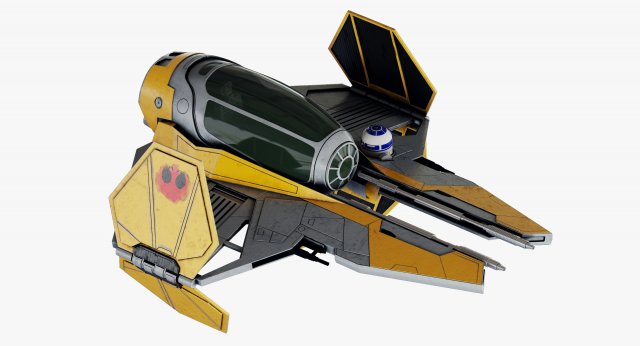 star wars eta-2 jedi interceptor 3Dモデル .c4d .max .obj .3ds .fbx .stl .blend 