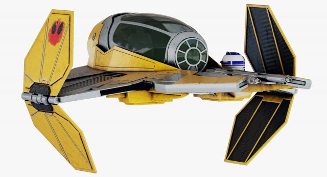 star wars eta 2 jedi interceptor 3D in 3DExport