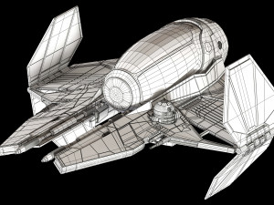star wars eta-2 jedi interceptor 3Dモデル