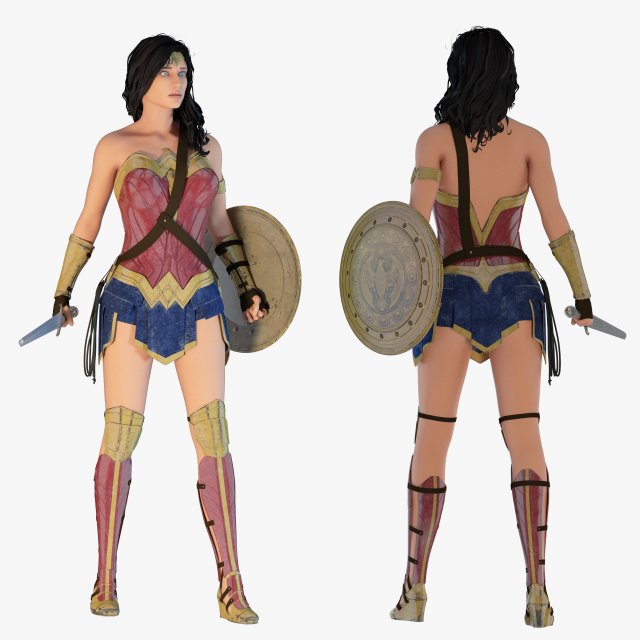 wonder woman 3Dモデル .c4d .max .obj .3ds .fbx .stl .blend 