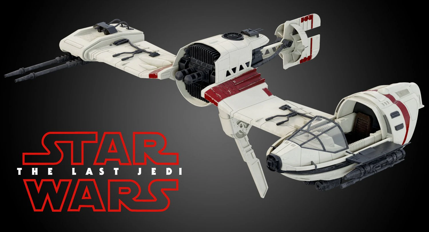 star wars resistance ski speeder 3D Model .c4d .max .obj .3ds .fbx .stl .blend 