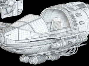 star wars resistance ski speeder 3D Model