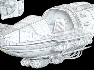 star wars resistance ski speeder 3D Model