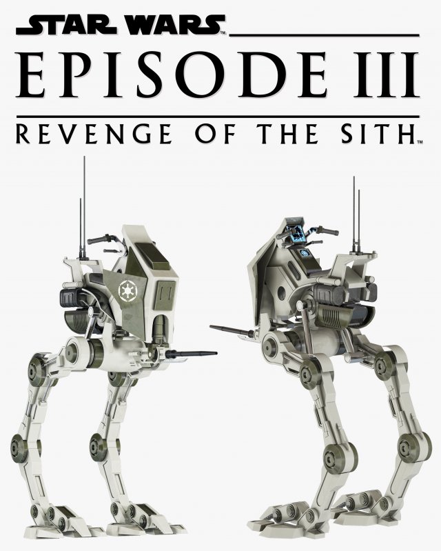 star wars at-rt walker Model 3D .c4d .max .obj .3ds .fbx .stl .blend 