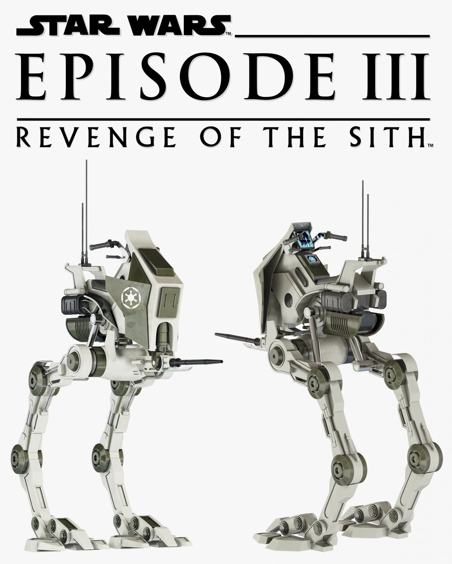 star wars at-rt walker 3D Model .c4d .max .obj .3ds .fbx .stl .blend 