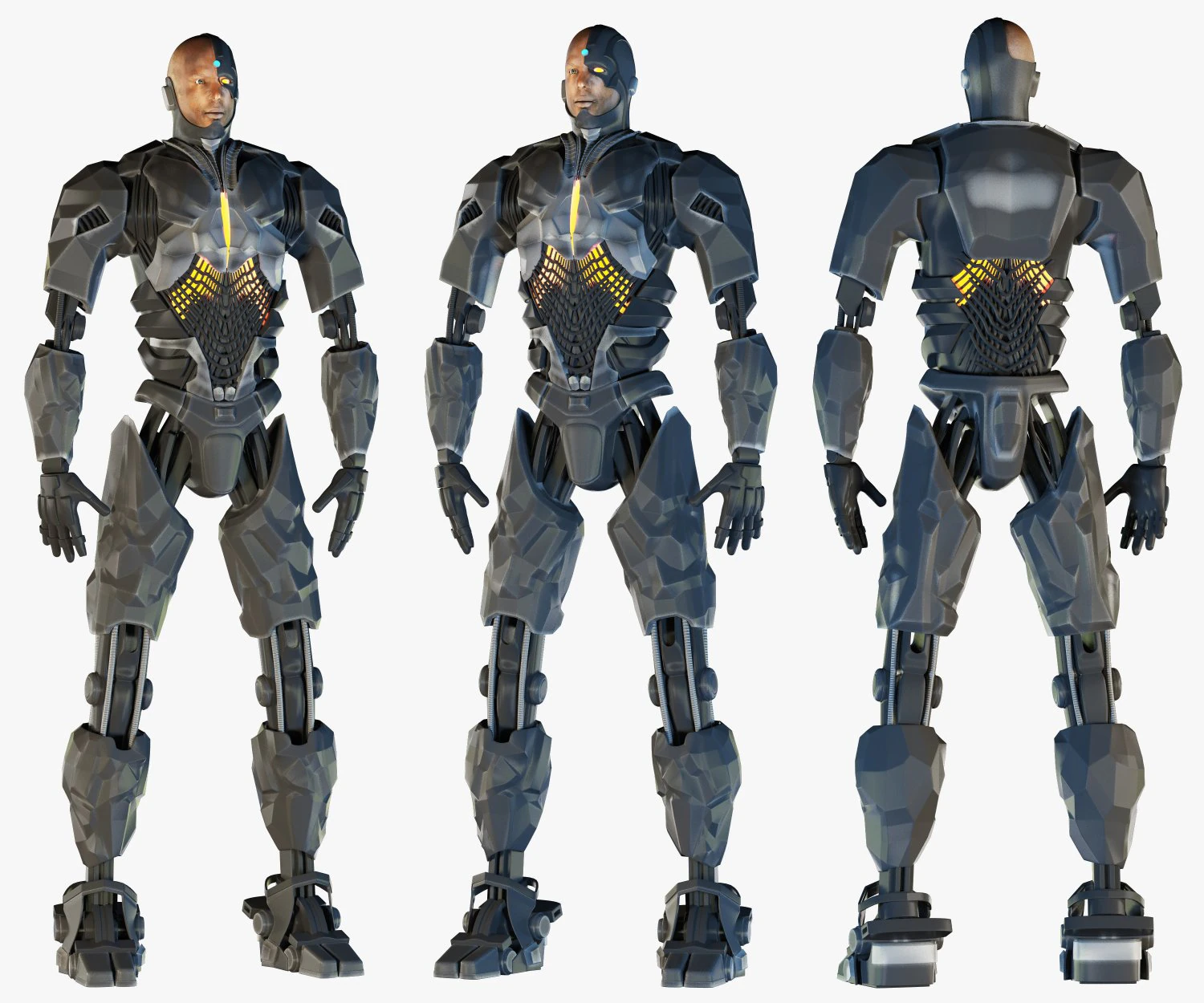 cyborg - justice league 3D Model .c4d .max .obj .3ds .fbx .stl .blend